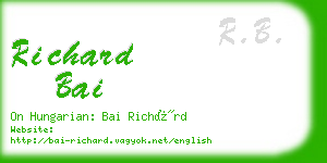 richard bai business card